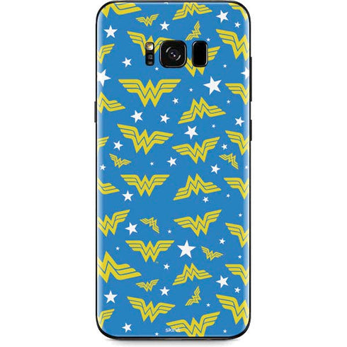 DC Comics Wonder Woman Logo Pattern Galaxy S8 Plus Skin